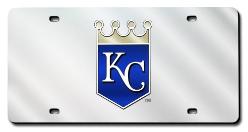 Rico Industries MLB Kansas City Royals Laser-Cut Auto Tag (Silver)
