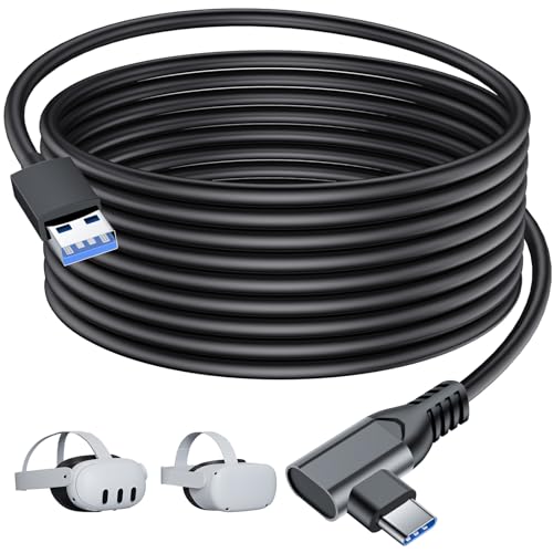 iMangoo �����N�P�[�u��USB Type C �P�[�u�� 5M L�� �Ή�Oculus Quest 3/2/Pro/Pico4/VR�w�b�h�Z�b�g | link�P�[�u�� USB3.0 5Gbps�����f�[�^�]�� �Ή�Steam/VR/PC VR/Switc