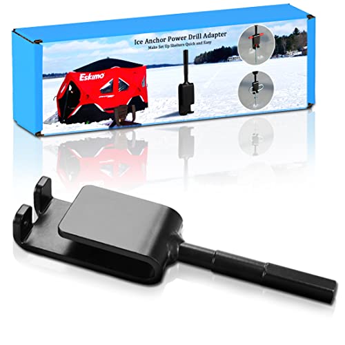 Huntury Universal Ice Anchor Power Drill Adapter for Ice Fishing, Make Set Up Shelters Quick and Easy, Ice Shelter Accessories