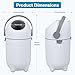 Yirtree Diaper Pail with Airtight Lid, Odor Control Diaper Bin for Nursery, 15 L/4 Gal Diaper Disposal Can, Holds Up to 16 Diapers, Portable Nursery Diaper Trash Can for Home Baby Rooms (White)