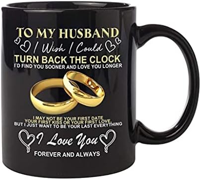 eBoutik  Husband Wife Coffee Mug  Valentine, Anniversary, Birthday  I Love You, Forever & Always - I may Not have been your first, Id Find you Sooner & Love You Longer  Wedding Keepsake (Husband)