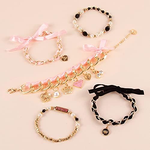 Make It Real Juicy Couture Mini Chains and Charms - Teenagers Friendship Jewellery Making Bracelet Kit - Gifts for Girls