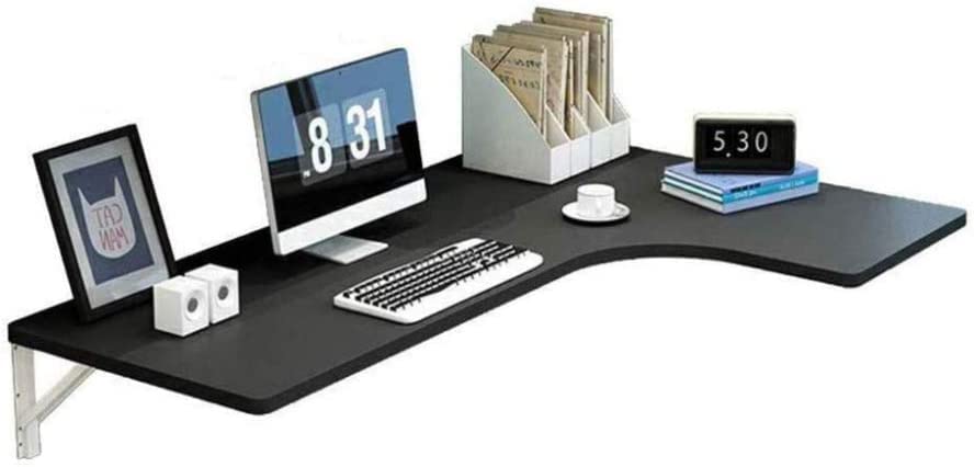 Bureau d'ordinateur en forme de L mural pour petit studio urbain