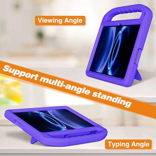 TIANDAFEIJIUB Pełne etui ochronne do Xiaomi Redmi Pad 2 SE 2026 9,7 cala, odporne na wstrząsy obudowa EVA, lekki pokrowiec z uchwytem, odporne na zarysowania, przyjazne dla dzieci, fioletowe