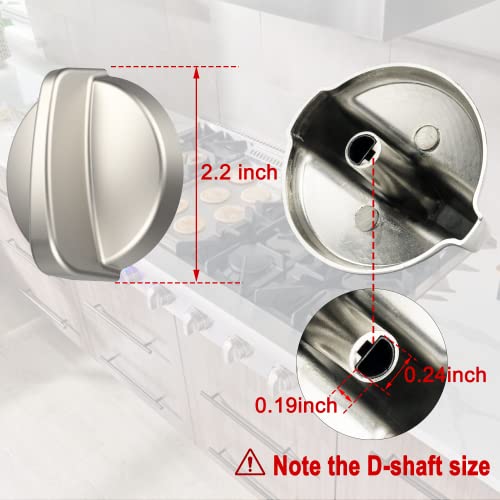 Wb03T10325 Metal Knobs Burner Control Knobs Compatible For General Electric Ge Range Cooktop/Stove/Oven - Replaces Ap5690210 Ps3510510 2691864 (7 Packs) #TOP1