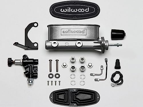 Wilwood 261-13271 Aluminum Tandem Master Cylinder With Bracket & Proportioning Valve, 7/8-inch Bore, Bare FinisH