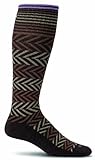 Sockwell Women's Chevron Graduated Compression Socks, Espresso, Medium/Large