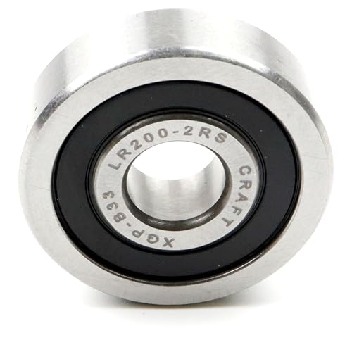 Parts and Parts Laufrolle LR200 2RS 10x32x9mm, einreihige Laufrolle, für höhere Drehzahlen, ideal für industrielle Anwendungen
