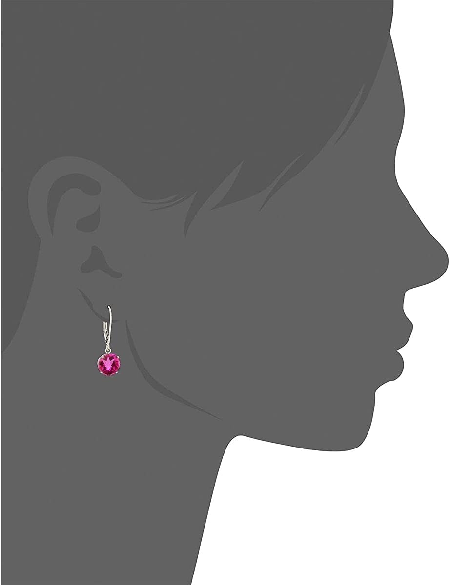 Choose Your Gemstone Leverback Earrings Drop & Dangle Prong Style Solitaire Earring Chakra Healing Birthstone Gift Jewelry For Women