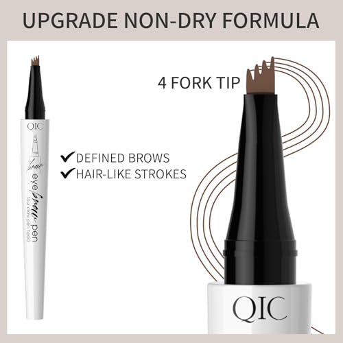 Yulinlon Q709 Brow Master – 4-Way Waterproof Eyebrow Pen for Effortless Brows (2#Dark Coffee)