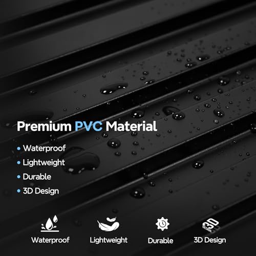 STICKGOO Slat Wall Panel, 3D Wall Panels for Interior Wall Decor PVC Fluted Textured Panel 12-Tile 19.7 x 19.7in - Black - Image 7