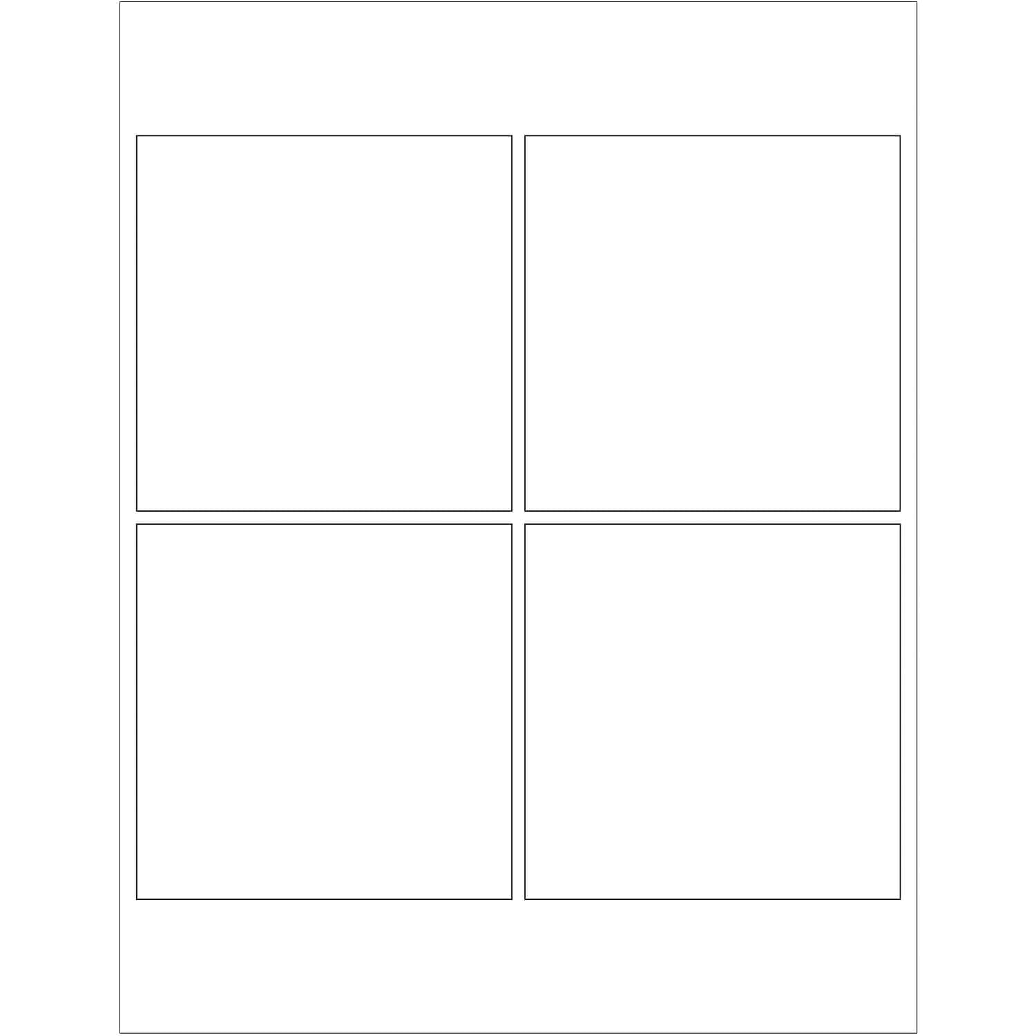 Tape Logic 4 x 4 White Rectangle Laser Labels