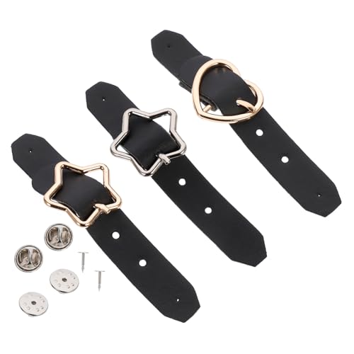 Holibanna 3pcs Black Buckle Decorative Buttons Side Release Buckles for Pleated Skirt Fashionable Adjustable Fastening