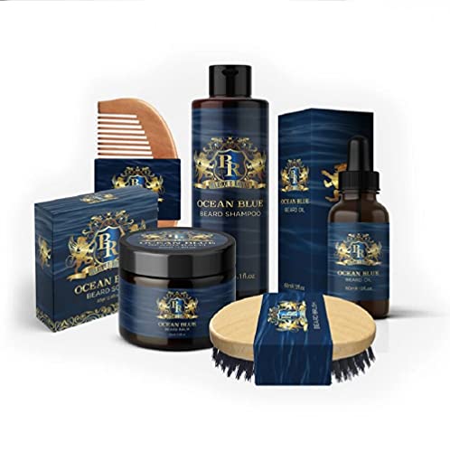 Baroque Royal All-Natural Beard Care products | Ultimate luxury Beard Grooming Kit for Men | Beard growth products Includes Conditioning Oil, Beard Wash and conditioner, Balm Butter and Beard Soap