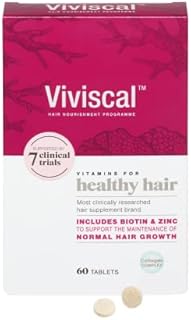 Viviscal Biotin Hair Supplement For Women, Pack of 60 Biotin & Zinc Tablets, Natural Ingredients with Rich Marine Protein Complex AminoMar C, Contributes to Healthy Hair Growth (1 Month Supply)
