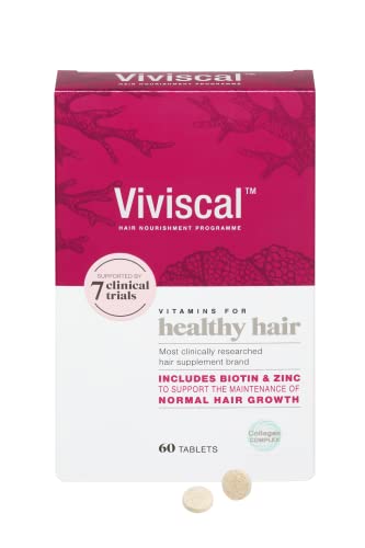 Viviscal Hair Growth Supplement for Women, 60 Tablets, with Biotin, Zinc & Marine Protein Complex AminoMar C, Supports Healthy Hair Growth, 1 month supply