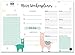 Produktbild TYSK Design Schreibtischunterlage Lama (Design wählbar) Tischunterlage aus Papier zum Abreißen DIN A3 to Do Liste Notizblock Wochenplaner