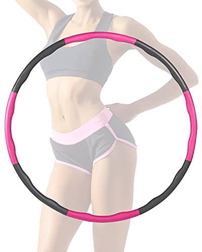 Tyouki Cerceau lesté pour exercice, 8 sections, cerceau amovible en mousse souple, rembourré, anneau de fitness réglable de 1 kg, pour la maison, le bureau, les activités de plein air Cover