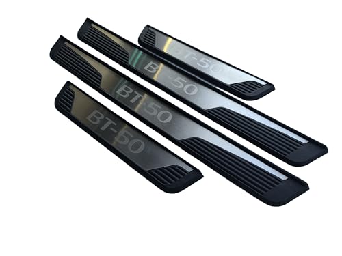 Luyhok Car Accessories Door Sill Protector Panel for Mazda BT-50 BT50 2025-2015 ABS Auto Door Entry Trim Guard Mirror-Like Finish Kick Panels 4 Pcs Set