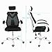 AuAg Modern White Gaming & Office Mesh Back Ergonomic High Back Lumbar Support Adjustable Swivel Rolling Chair - White