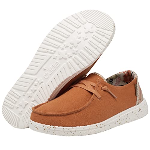 Image of HEYDUDE Women's Wendy Mango Size 5 | Women's Shoes | Women's Lace Up Loafers | Comfortable & Light-Weight