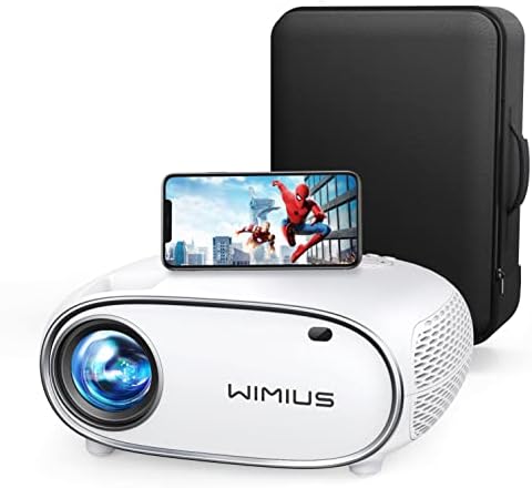 4K Projector with WiFi and Bluetooth 5.2, WiMiUS Newest P60 480 ANSI Lumens Portable Projector Dust Proof Supports 4P/4D Keystone, 50% Zoom, PPT, 200000H LED for Smartphone, Laptop, PS5, TV Stick