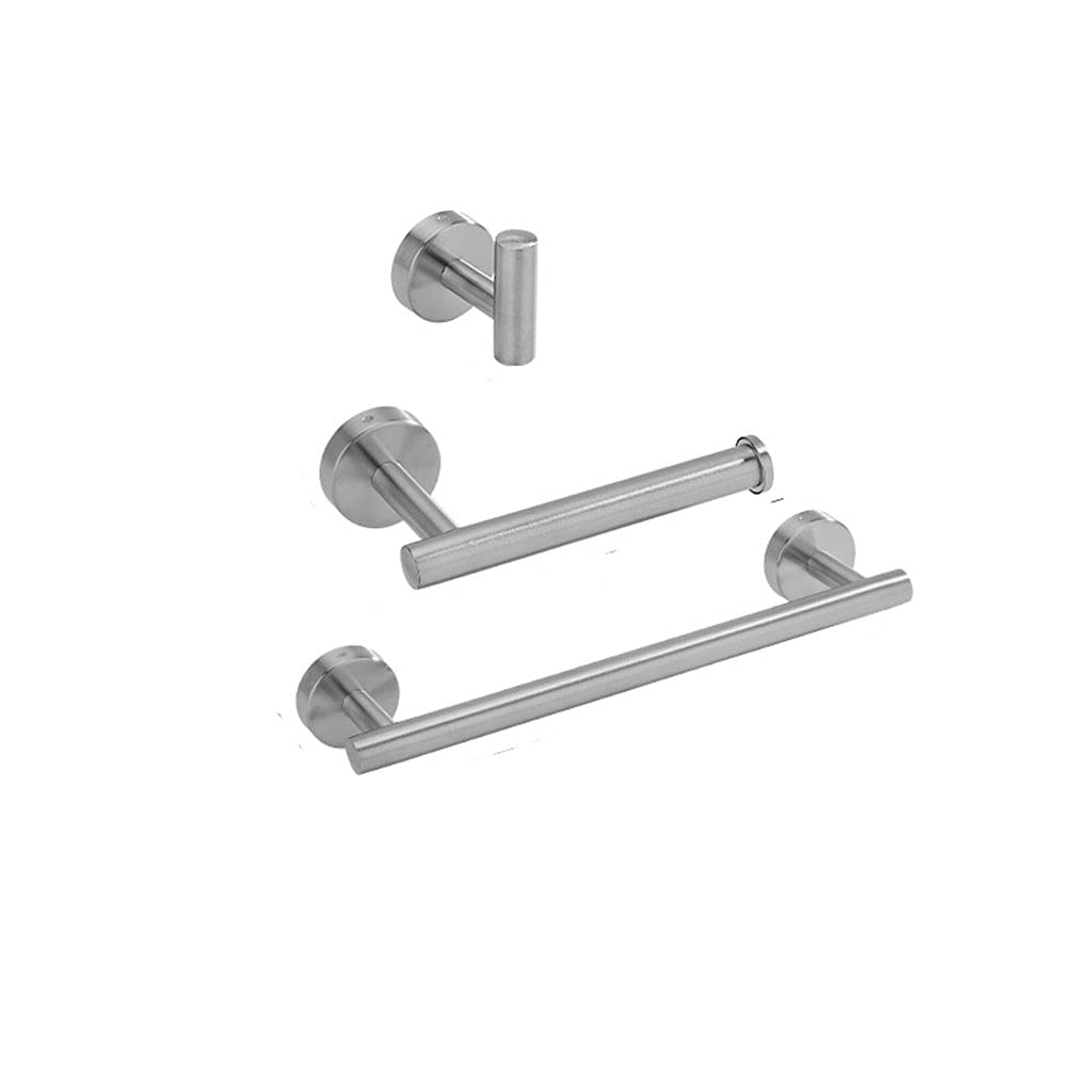 Support de serviette antirouille CRODY en acier inoxydable 3 rails argentés contre le désordre