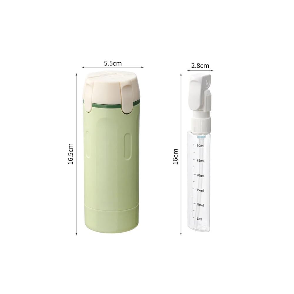 Set di bottiglie da viaggio ricaricabili 4 in 1, dispenser per WC a prova di perdite, 4 flaconi spray da 30 ml, dimensioni da viaggio, per shampoo, lozione per la cura della pelle, approvati in aereo