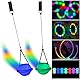 2 Stück LED Poi Bälle Set – Leuchtende Jonglierbälle mit Regenbogenfarben & Strobe-Effekt, verstellbare Doppelschlaufen, Glow Pois für Kinder & Erwachsene, Anfänger & Profis, Lightpainting Zubehör