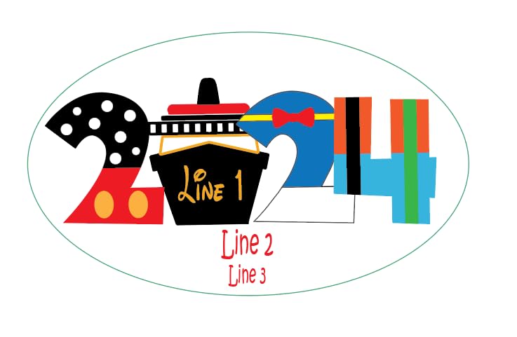 Miniatura 3 de Magical World Choose Your Year Magnet Decoration Customized for your Stateroom Door on your Disney Cruise, Carnival, Royal Caribbean, etc