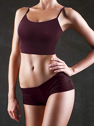Image of SATINIOR 6 Pack Women Crop Tops Cropped Tank Top Bundle Sleeveless Spaghetti Strap for Sports Yoga
