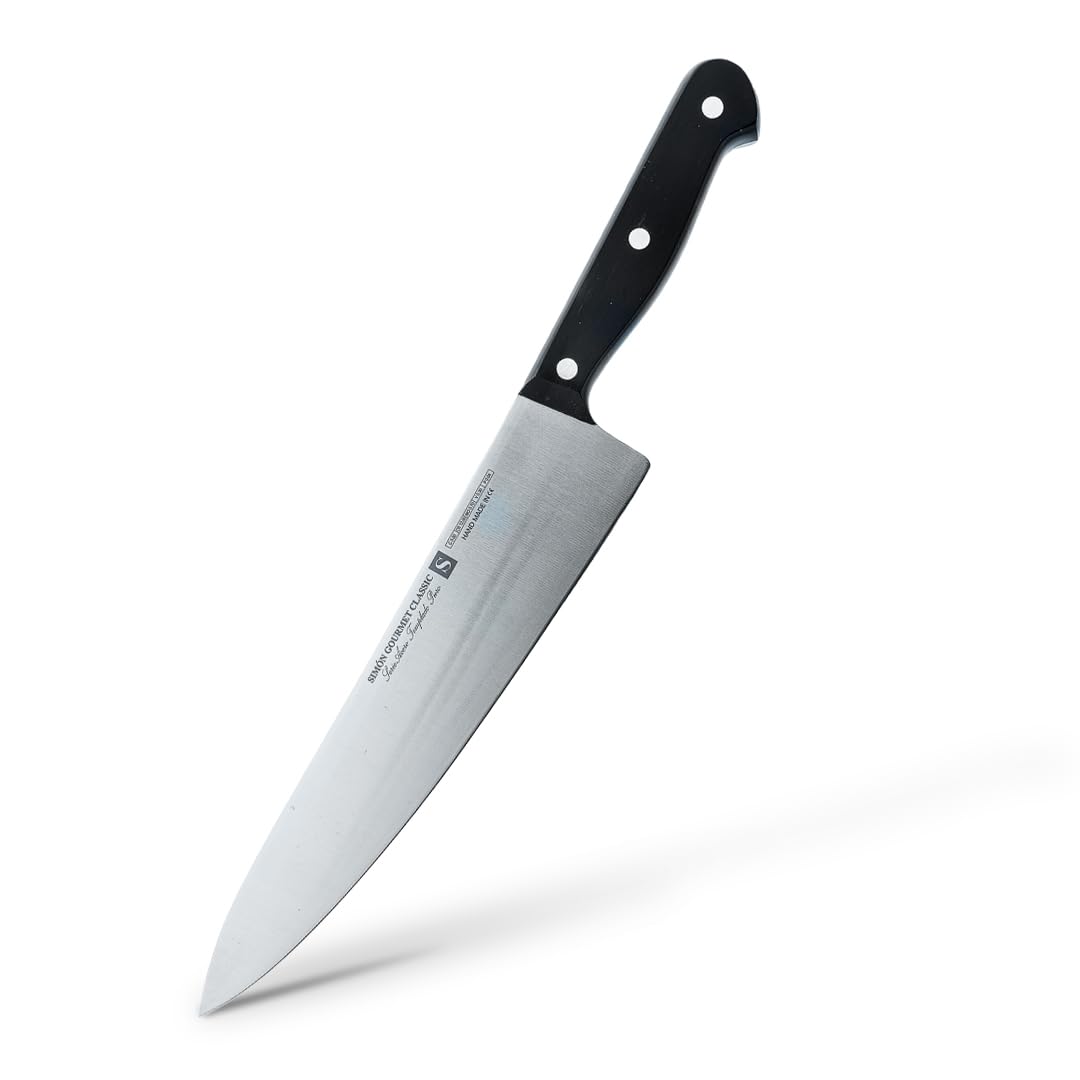 Cuchillo Cebollero Profesional 25cm Simón Gourmet Classic - Fabricado en España, Hoja Enteriza de Acero Troquelado para Verduras, Carnes y Pescados