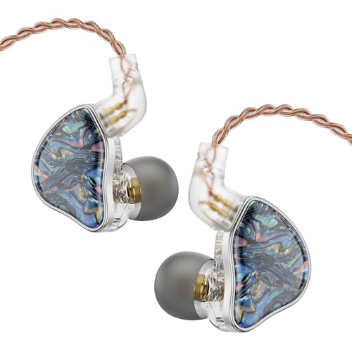 NICEHCK DB2 IEM �C���z�� �}�C�N�Ȃ� ������ 1BA 1DD �n�C�u���b�h �C���C���[���j�^�[�w�b�h�z�� 2�s�����E�P�[�u���t�� 3.5mm �L���C���z�� �Q�[��/�I�[�f�B�I�}�j�A/�~���[�W�V����/�V���O�p (�u���[)