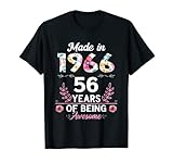 56 Years Old Gifts 56th Birthday Born in 1966 Women Girls T-Shirt
