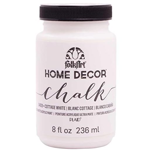 FolkArt Home Decor Chalk Furniture & Craft Acrylic Paint in Assorted Colors, 8 ounce, Cottage White