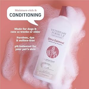 Veterinary Formula Smart Coat Complex Ultra Oatmeal Moisturizing Shampoo for Dogs, 17 Fl oz – Moisture-Rich, Nourishing Shampoo – Leaves Coat Clean, Soft, Silky, Shiny – Long-Lasting Fragrance