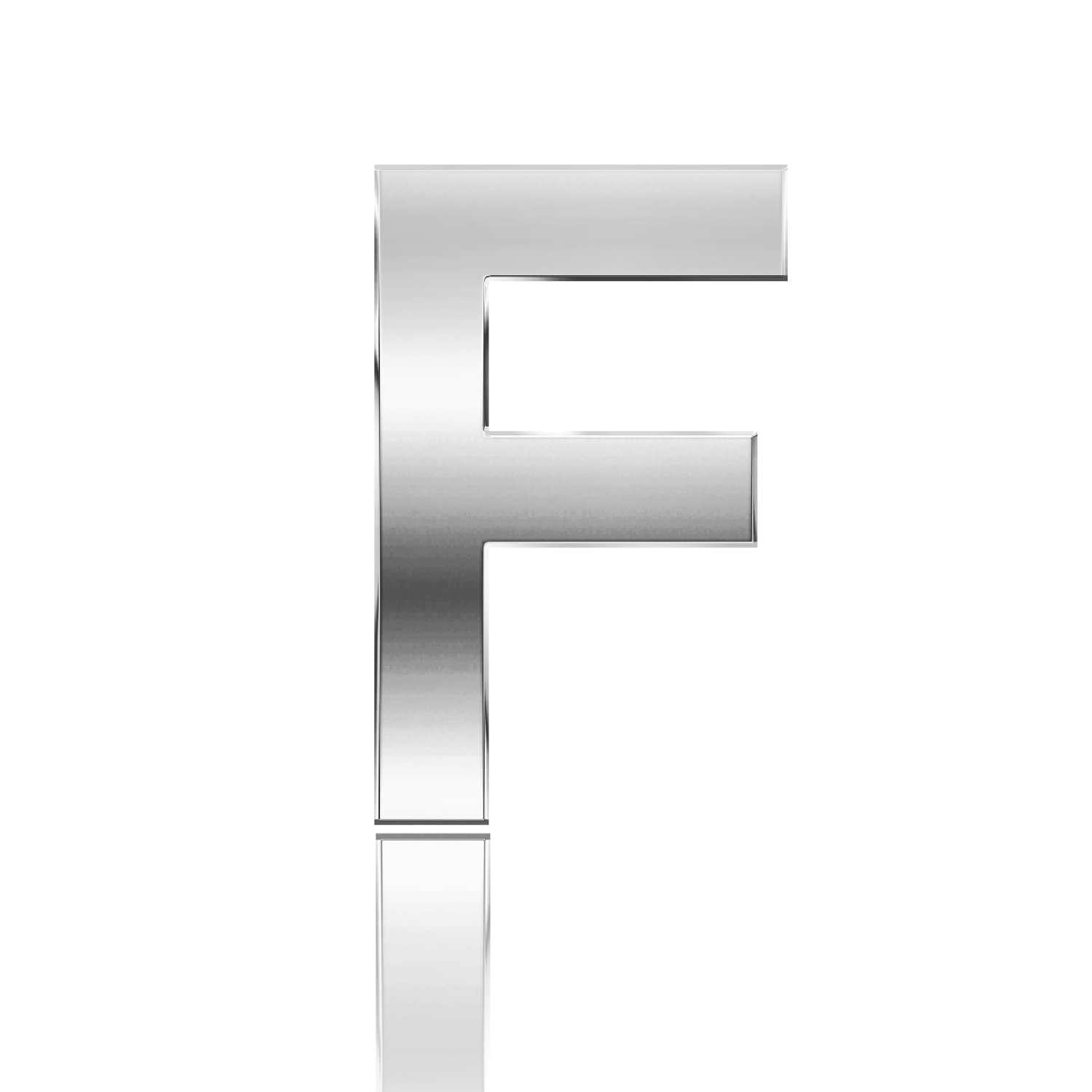 Lotsdonxia F Sel-Adhesive 3D Silver Alphanumeric (A-) Or Addressing House, Apartment, Hotel, And Street Room Doors As Mailbox Stickers