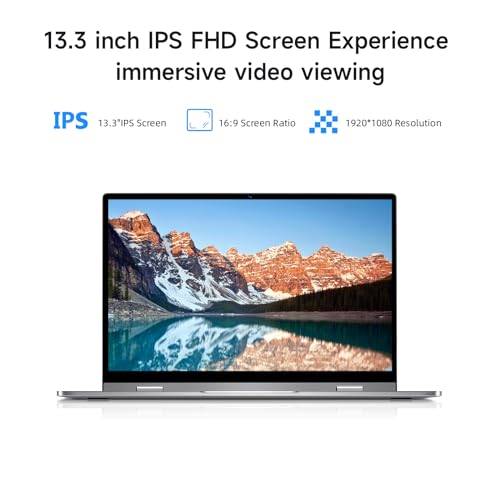 Bmax Laptop 2 In 1 Touchscreen 13.3", 16Gb Ddr5 Ram 512Gb Ssd, Intel Celeron N100 Quad Core Processor thumb #3