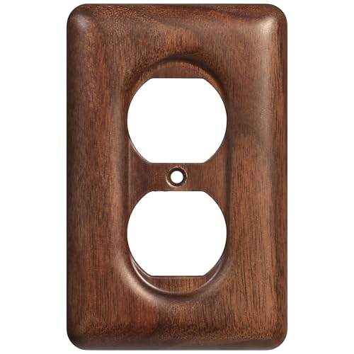 Decorative Outlet Covers Solid North American Walnut Plug Plate Covers, Electrical Wall Plates for Outlets