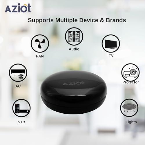 AZIOT IR Blaster | Universal Smart Remote for Air Conditioners, TVs, Set-Top Boxes, and All IR Devices | Compatible with Alexa & Google Home | All-in-One Infrared Remote for Smart Home 4