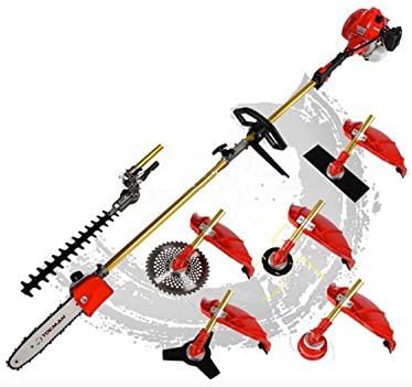 Multipurpose 52CC 2 Strokes 7 in 1 Brush Cutter Lawn Mower Grass Trimmer Tree Pruner
