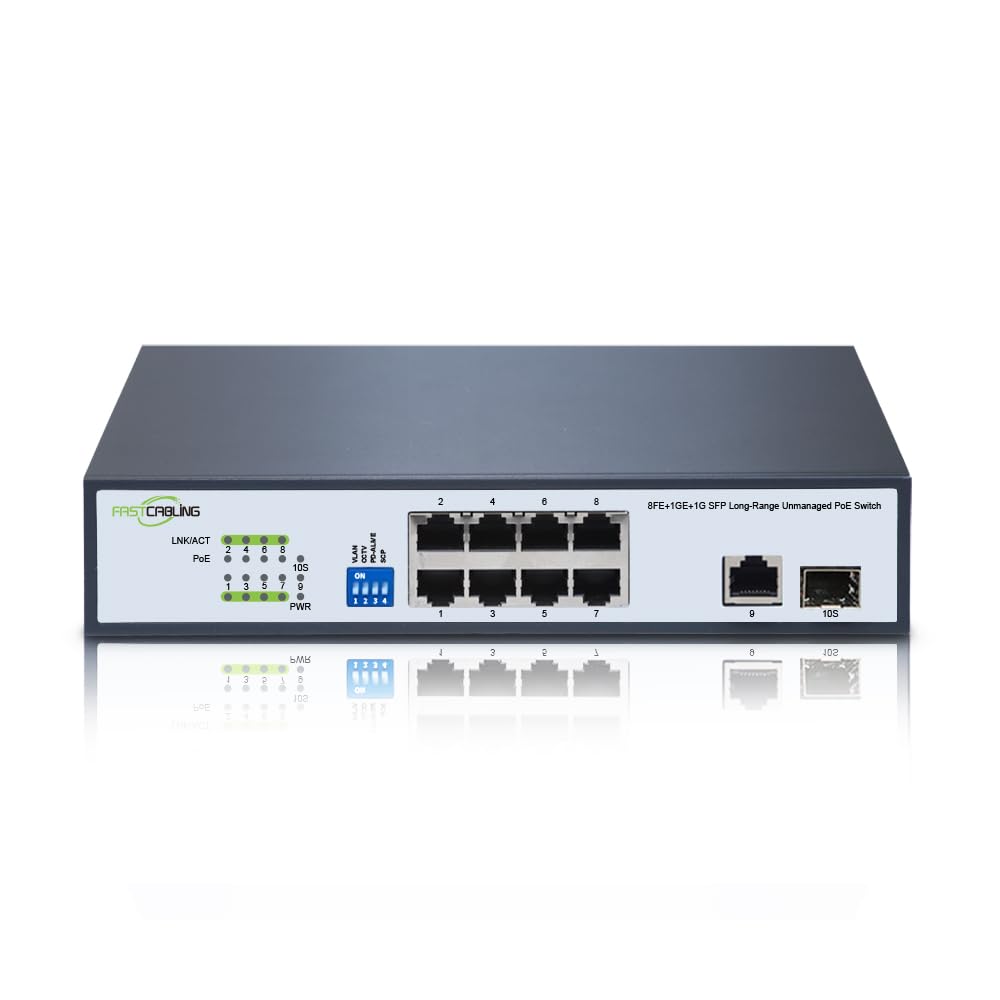 1500ft 8 Port Long Range PoE+ Switch, PoE Extension with Continuous Run of cat5e/cat6, Fast Ethernet 10/100Mbps, 30W IEEE802.3at/af-image-27