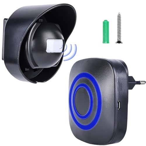Timbre de puerta con sensor de movimiento, alarma de paso con 38 tonos de llamada, alarma de carretera, detector de movimiento, alarma de puerta, detector de movimiento, timbre de puerta para negocios