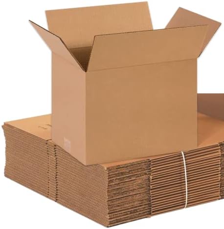 AVIDITI Shipping Boxes Medium 14"L x 10"W x 10"H, 25-Pack | Corrugated Cardboard Box for Packing, Shipping and Storage 141010