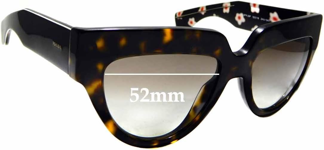 Sunglass Fix Replacement Sunglass Lenses Compatible with Prada SPR29P & PR29PS 52mm