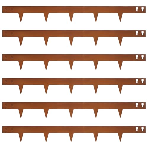 Corten Steel Landscape Edging 40 Inch Strips Steel Landscape Edging Metal Garden Edging Border Rusted Edge 4.5 Inch Depth Steel Edging for Landscaping Lawn Yard 6 pcs by GZGNEEVL