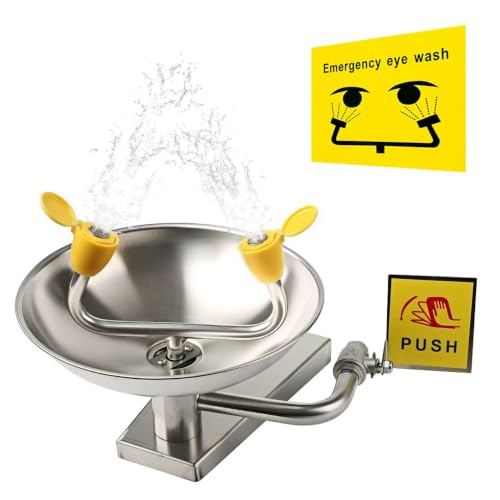 Emergency Wall-Mounted Eye Wash Station (OSHA Approved)