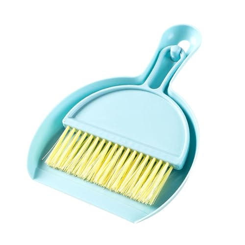 Mini-Kehrschaufel-Bürsten-Set, Mini-Kehrschaufel-Bürsten-Set, Kompakter Multifunktionaler Tischreiniger, Kleiner Besen, Kehrschaufel für die Tastaturreinigung (Blue) – Bild 7