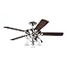 Sea Gull Lighting 15170B-965 Somerton Three-Light 56-Inch, 5-Blade Ceiling Fan, Teak Wood Grain and Antique Brushed Nickel Finish