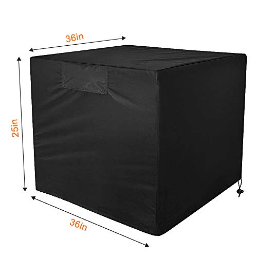 Air Conditioner Cover - Heavy Duty Outdoor AC Unit Cover Durable and Water Resistant for Winter Rain Snow Wind Dust Protection - Thumbnail 4